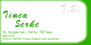 timea serke business card